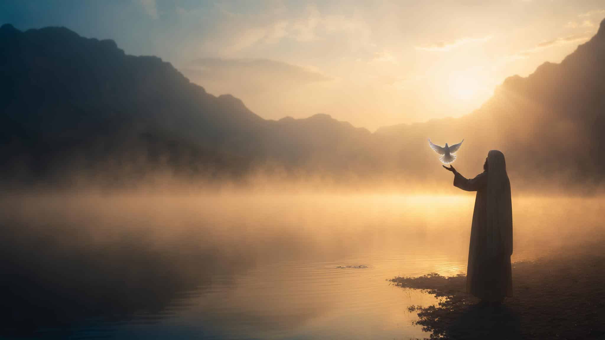 Spiritual forgiveness — symbolic sunrise landscape representing the soul's passage from karma to freedom